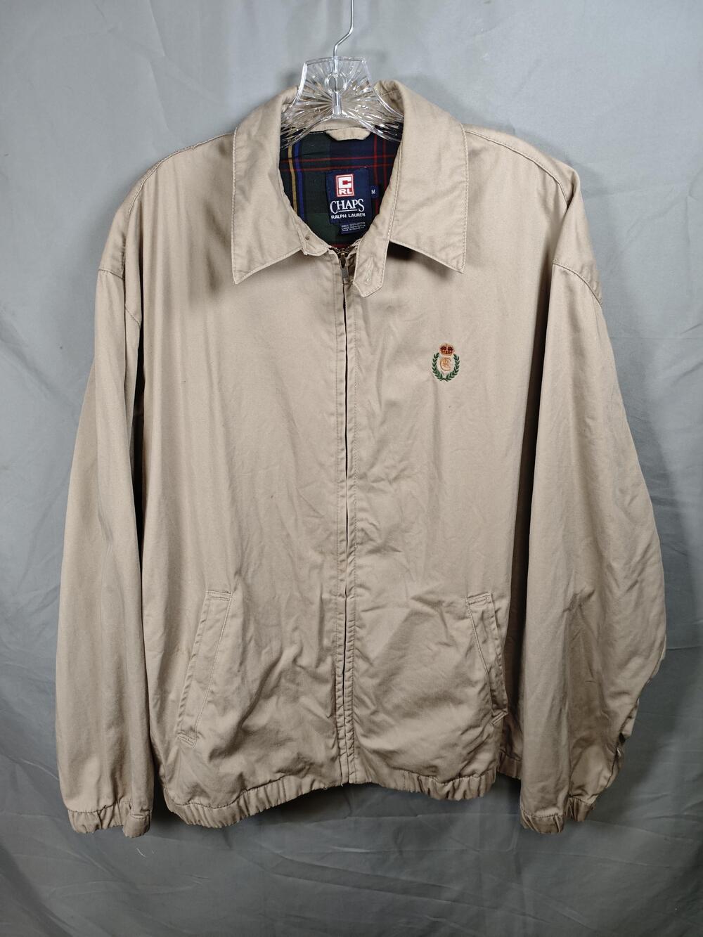 Chaps Ralph Lauren Jacket Mens Medium Full Zip Crest 90s Ralph Lauren Chaps